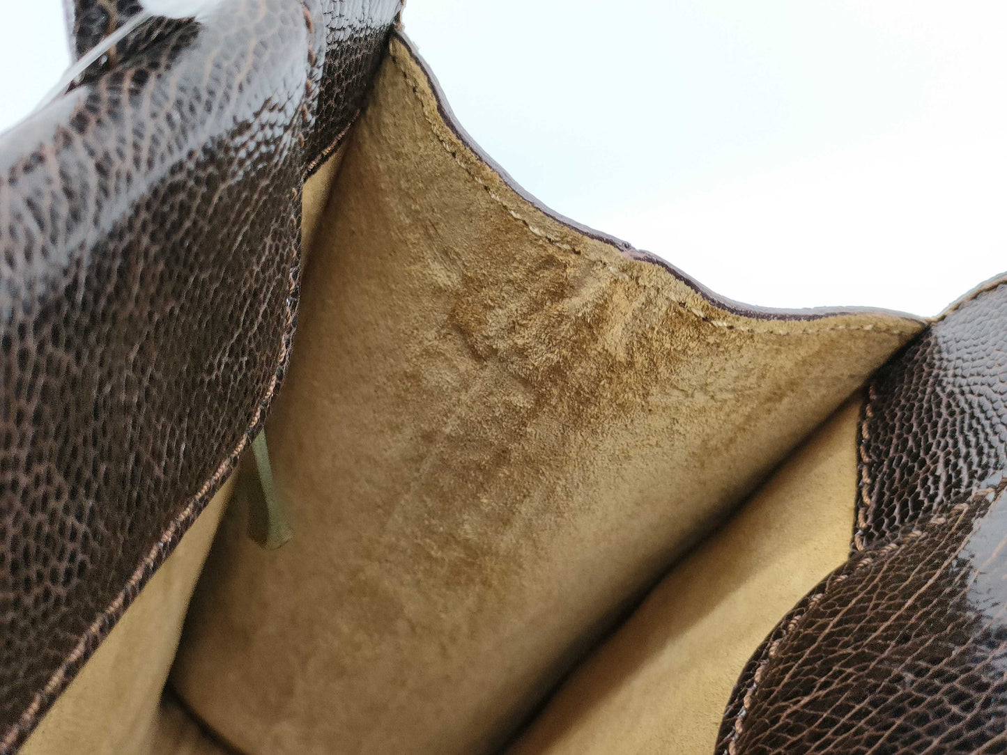 LOEWE Crocodile Handbag Brown Handbag