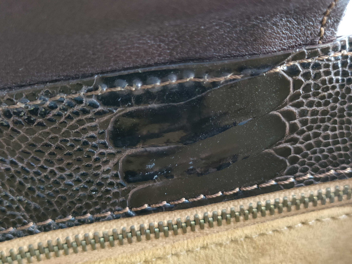LOEWE Crocodile Handbag Brown Handbag