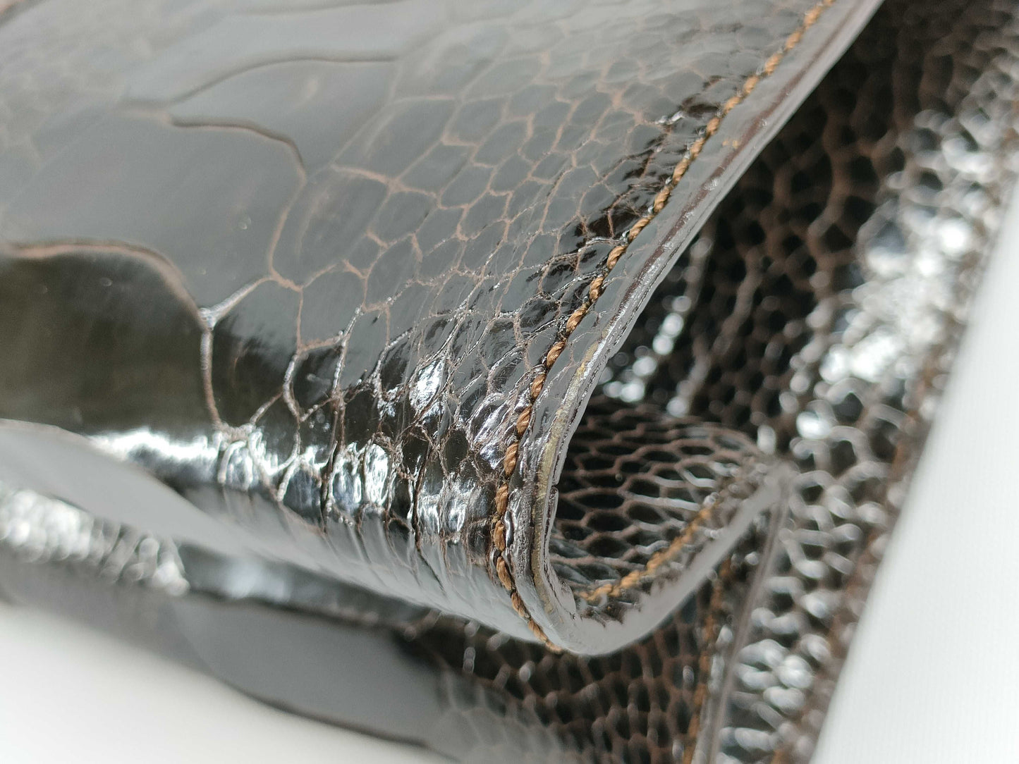 LOEWE Crocodile Handbag Brown Handbag