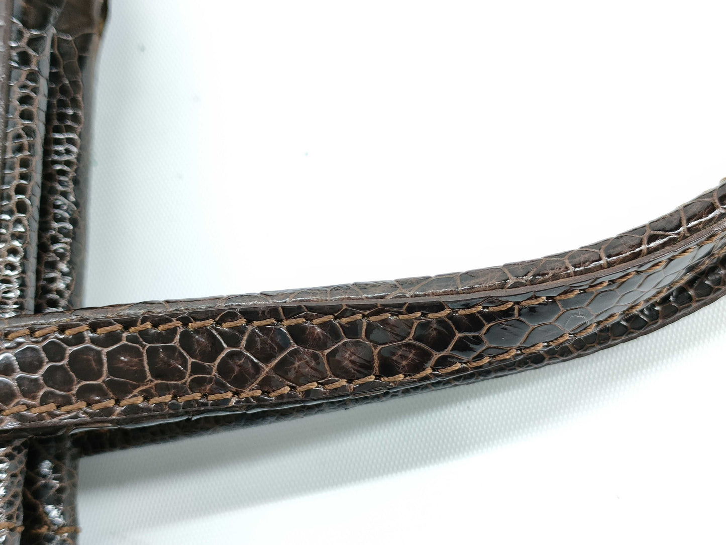 LOEWE Crocodile Handbag Brown Handbag