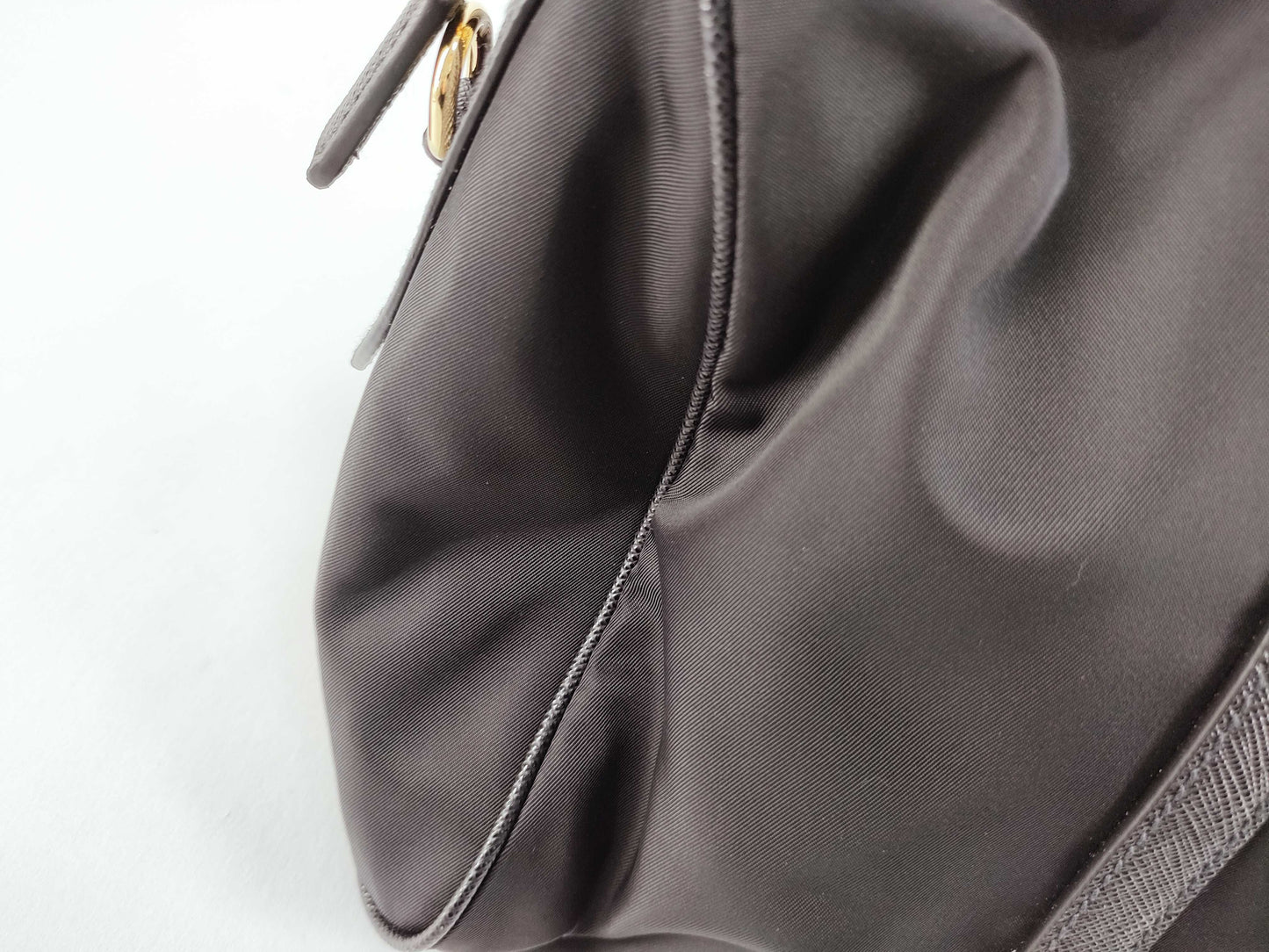 PRADA Re-Nylon Saffiano Leather Medium Black Handbag 1BB233