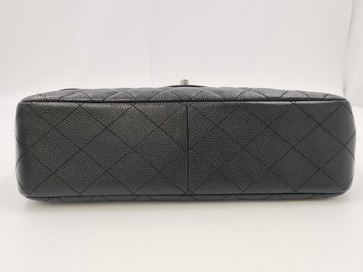 CHANEL Deca Matelasse Chain Shoulder Bag in Black Caviar Leather
