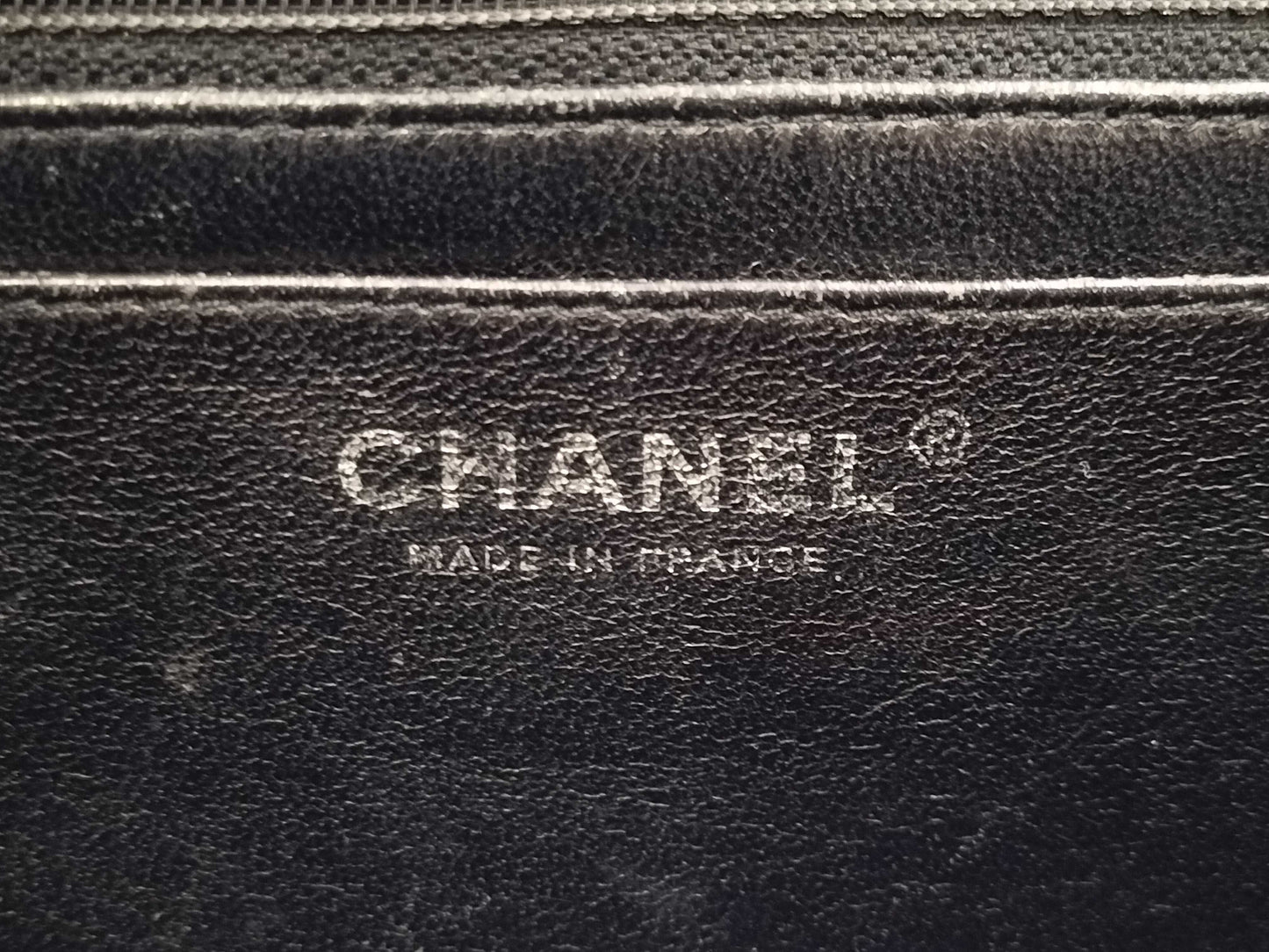 CHANEL Deca Matelasse Chain Shoulder Bag in Black Caviar Leather