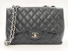 CHANEL Deca Matelasse Chain Shoulder Bag in Black Caviar Leather