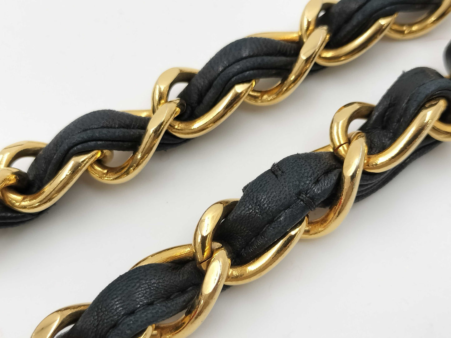CHANEL Deca Matelasse Chain Shoulder Bag in Black Lambskin