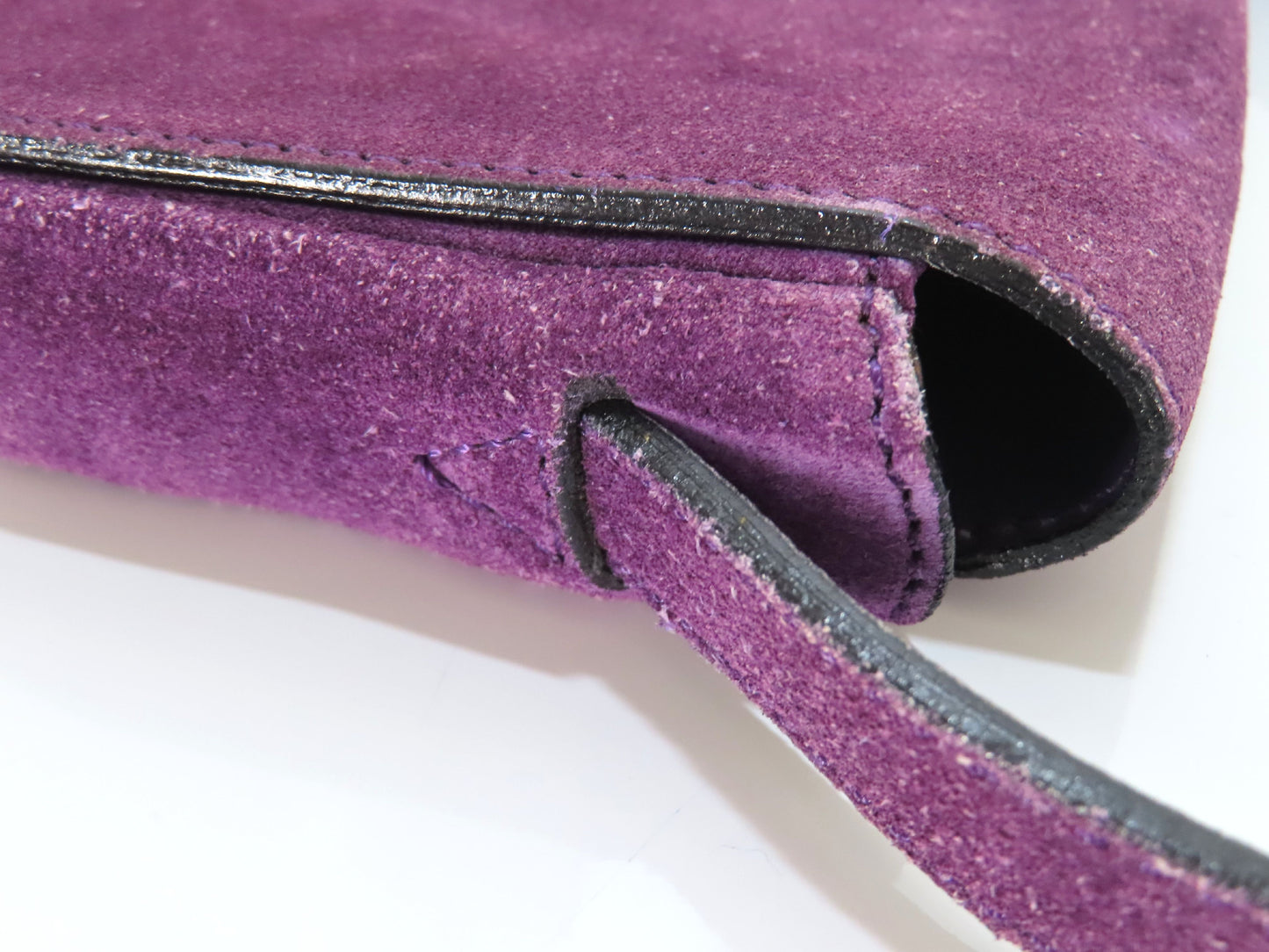CELINE CELINE Circle Hardware Shoulder Bag Suede Shoulder Bag