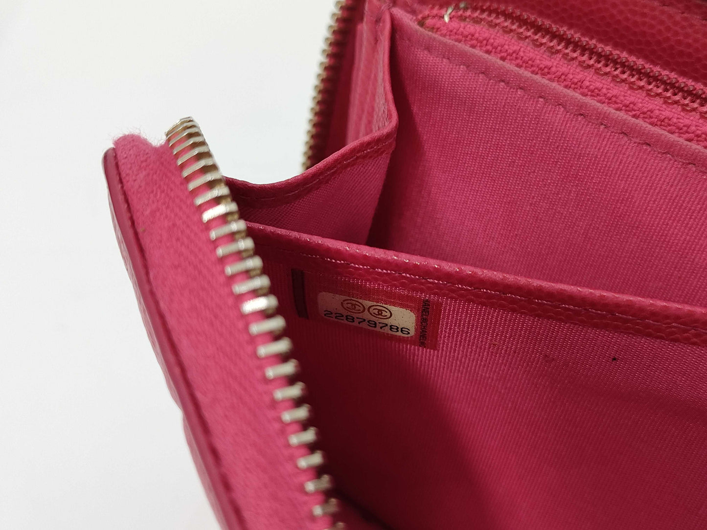 CHANEL Camellia Round Zip Wallet
