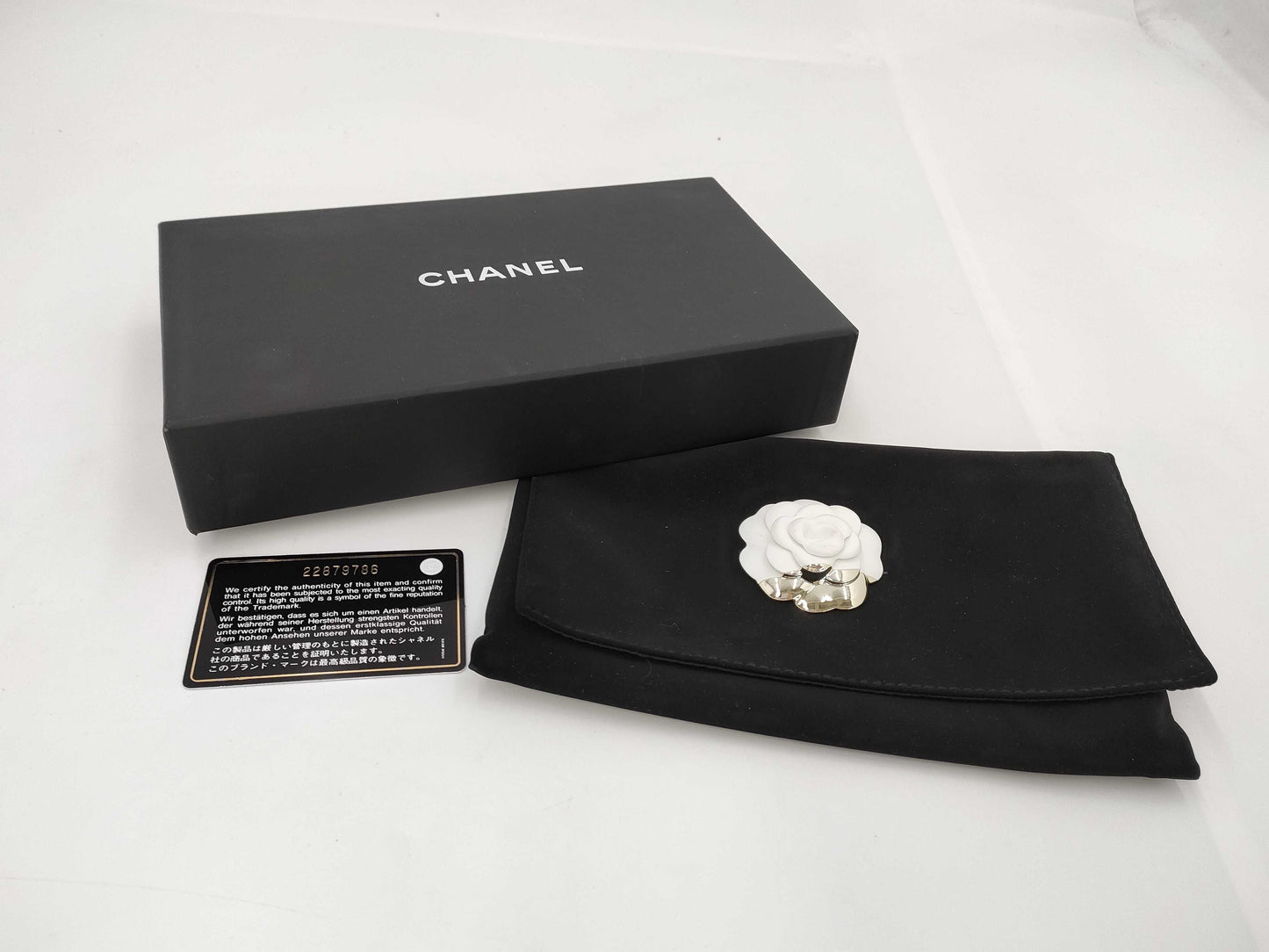 CHANEL Camellia Round Zip Wallet