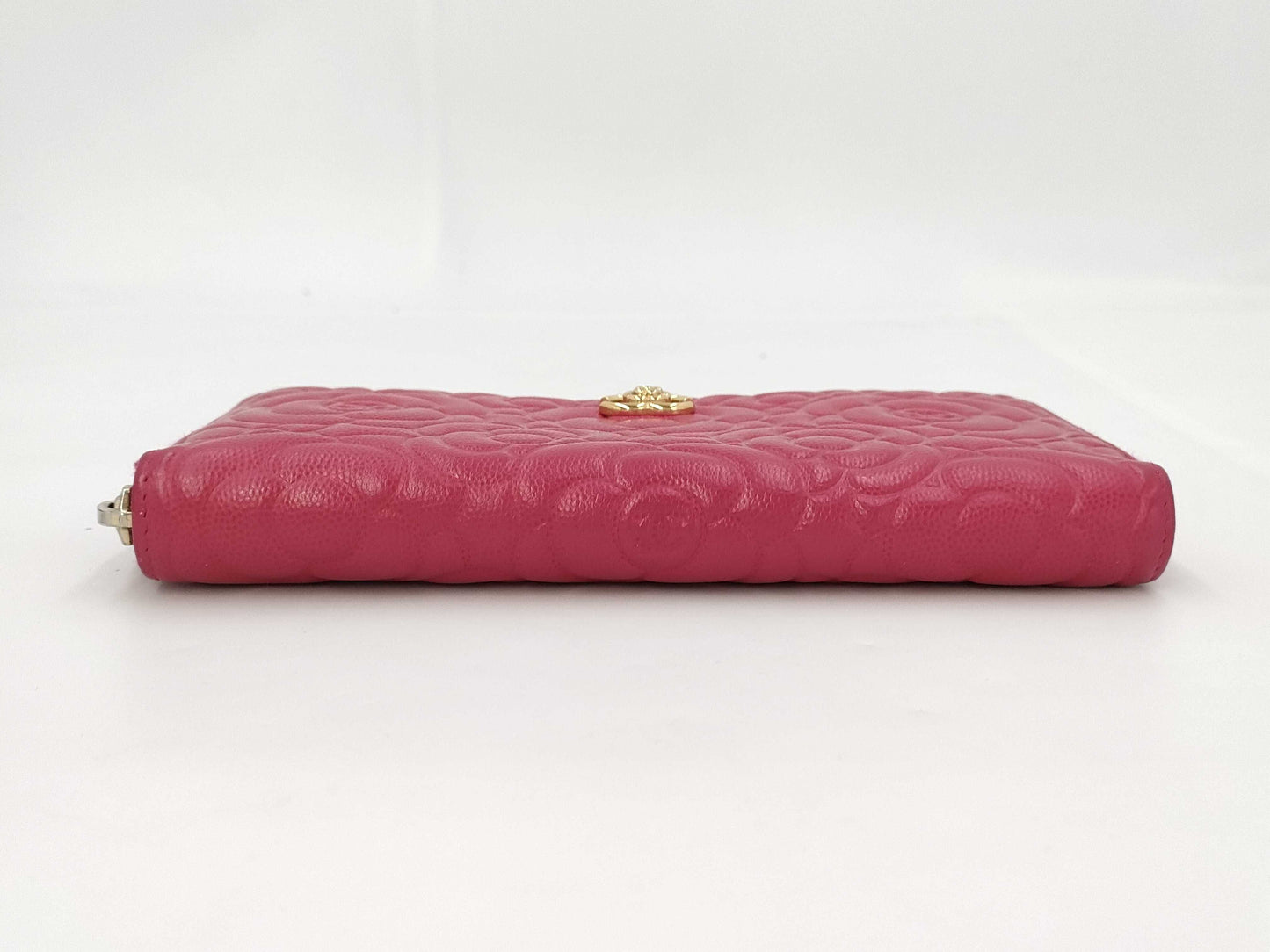 CHANEL Camellia Round Zip Wallet