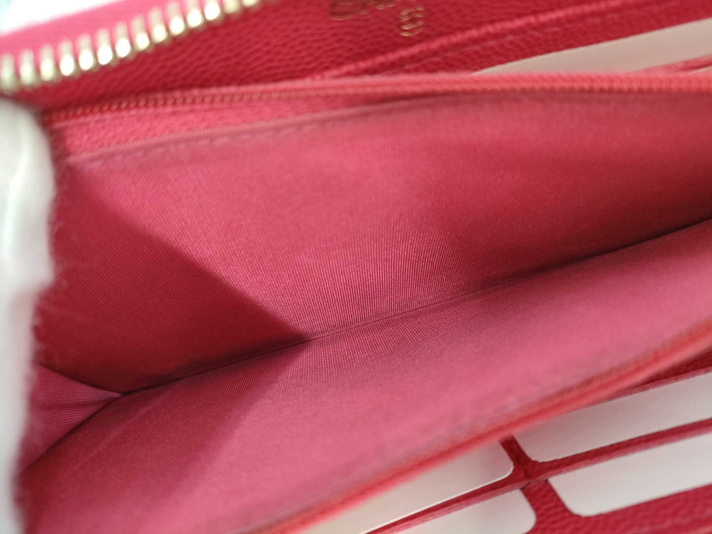 CHANEL Camellia Round Zip Wallet