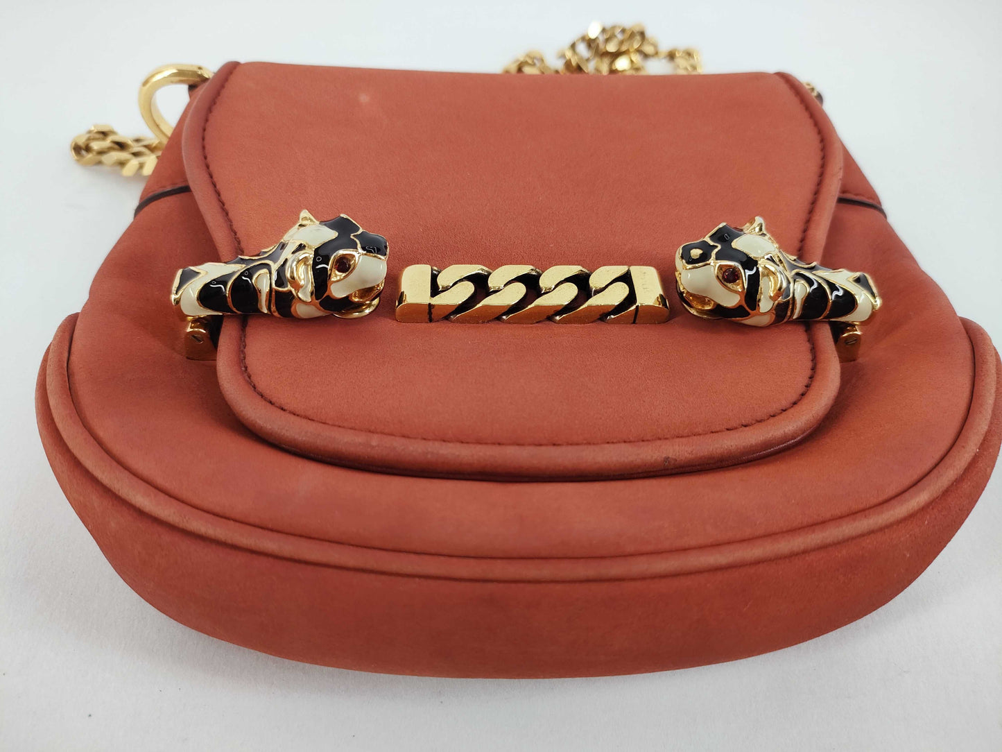 GUCCI GUCCI Tigret Tiger Motif Leather Chain Shoulder Bag Pouch 290684 Shoulder Bag