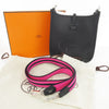 HERMES Unused, W-stamped Evelyn TPM 16 Caban Shoulder Bag with Silver Hardware and Rose Shocking Design.