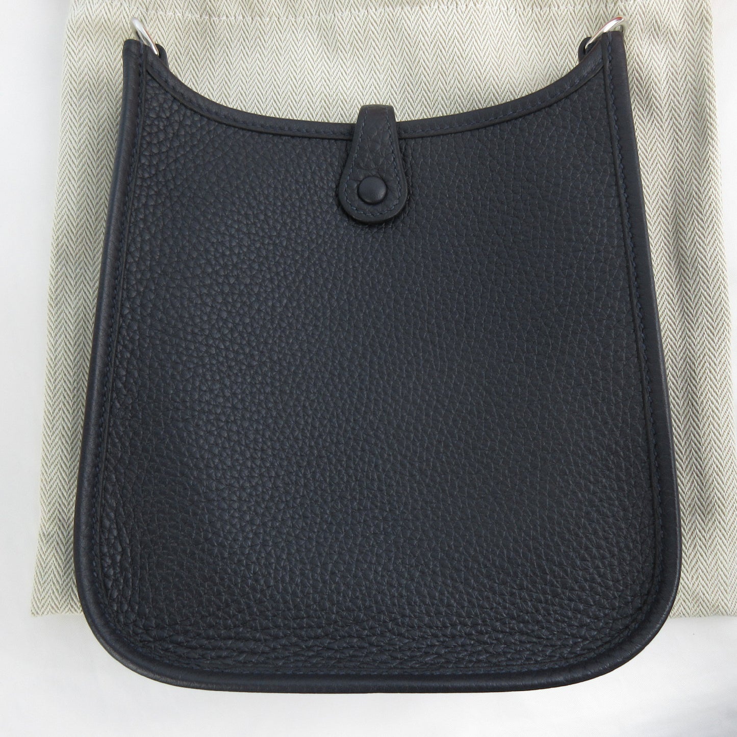 HERMES Unused, W-stamped Evelyn TPM 16 Caban Shoulder Bag with Silver Hardware and Rose Shocking Design.