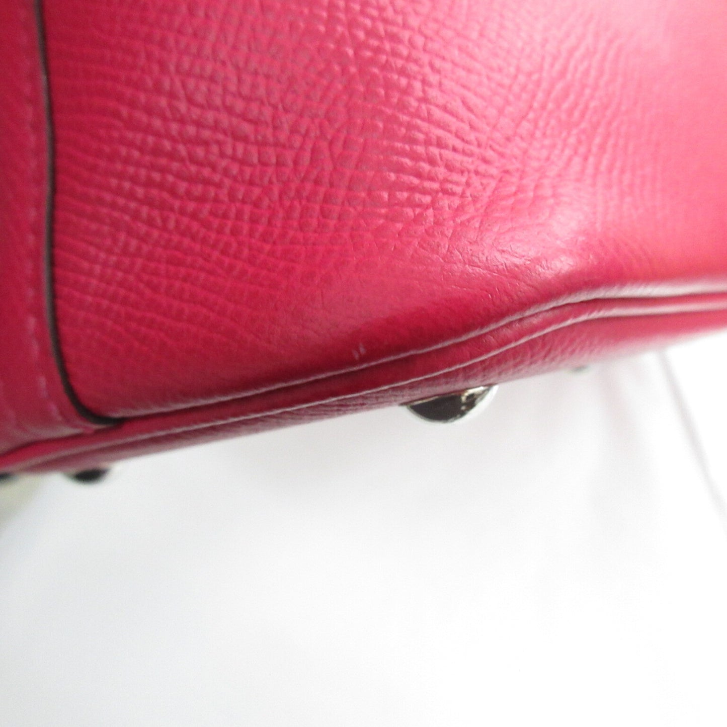 HERMES Z Stamp Bolide 27 Framboise Pink Epson Handbag Shoulder Bag