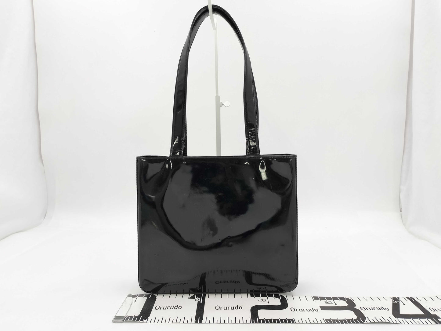 CHANEL Enamel Handbag with Logo Seal