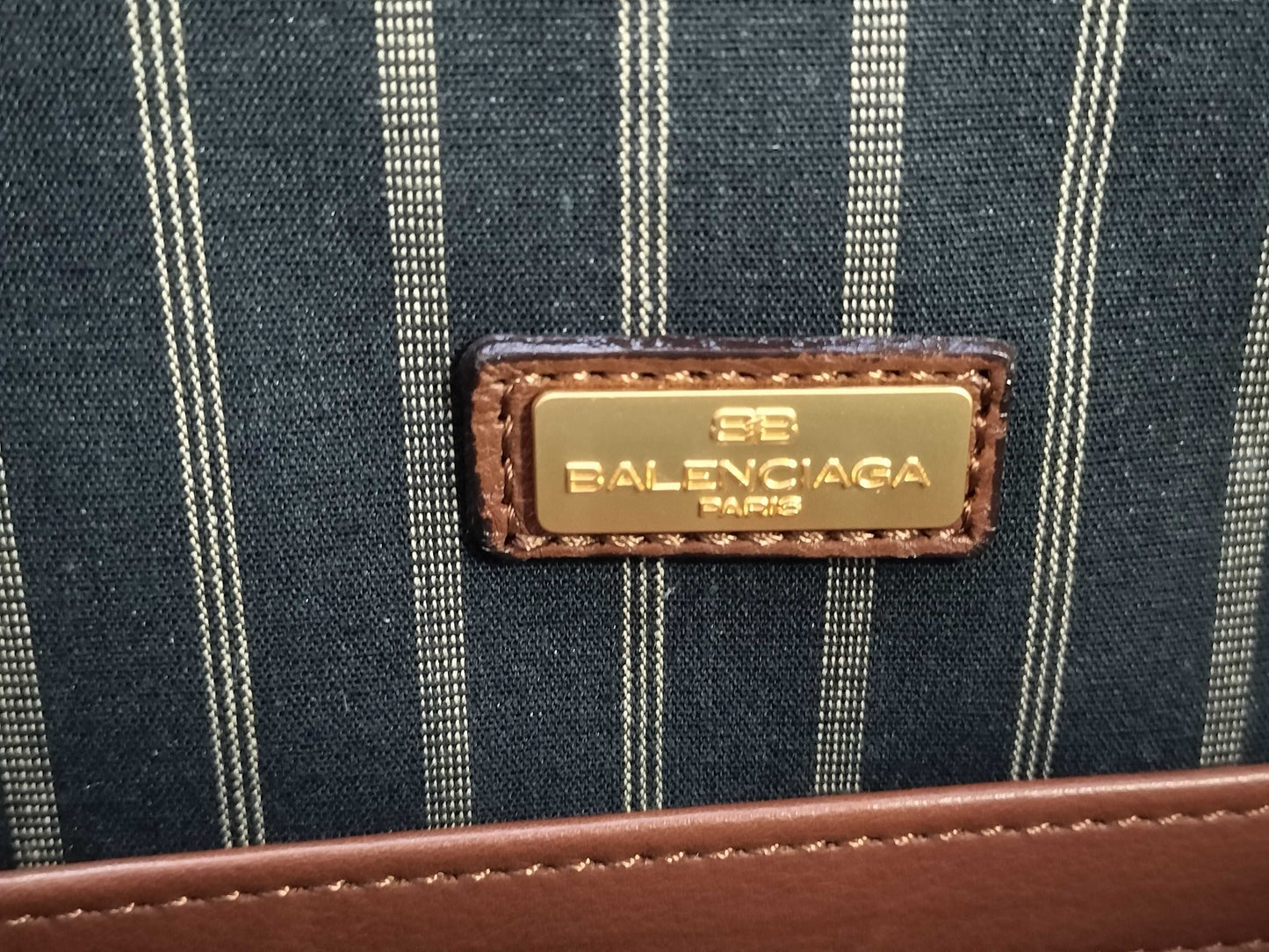 BALENCIAGA Leather Logo Business Bag