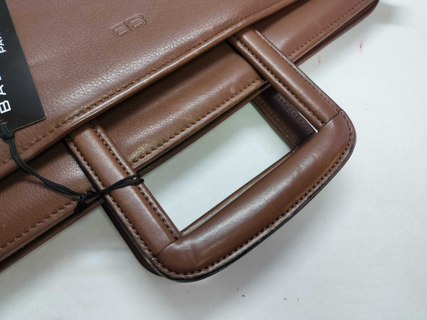 BALENCIAGA Leather Logo Business Bag