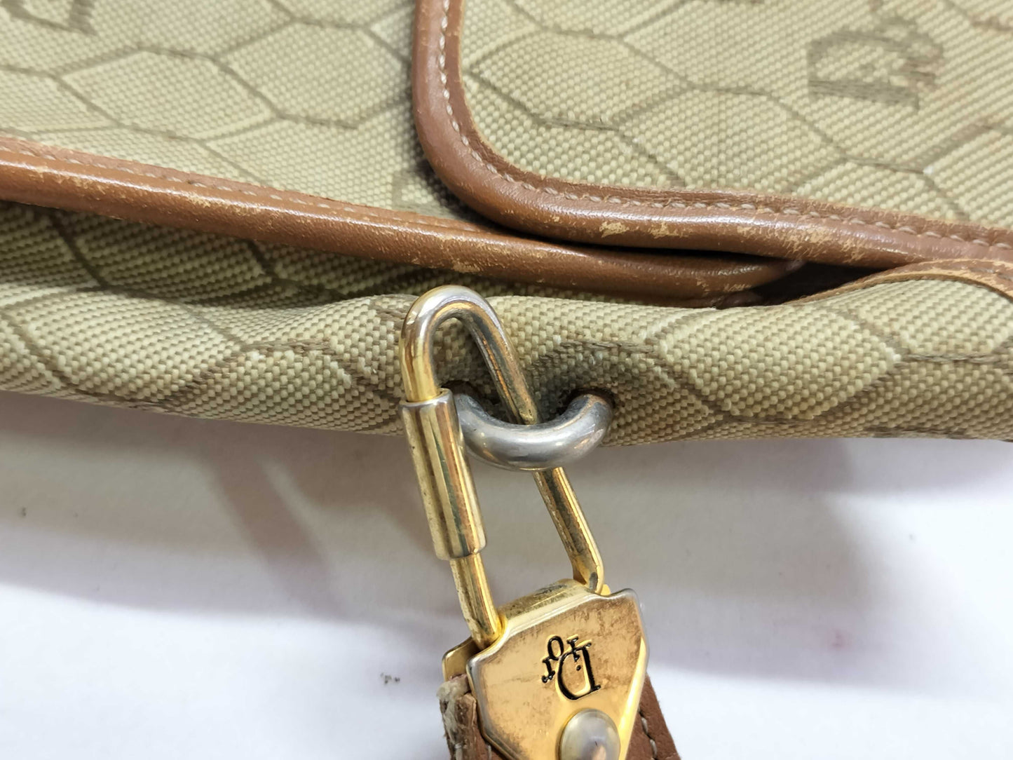 Dior Honeycomb Canvas Shoulder Bag