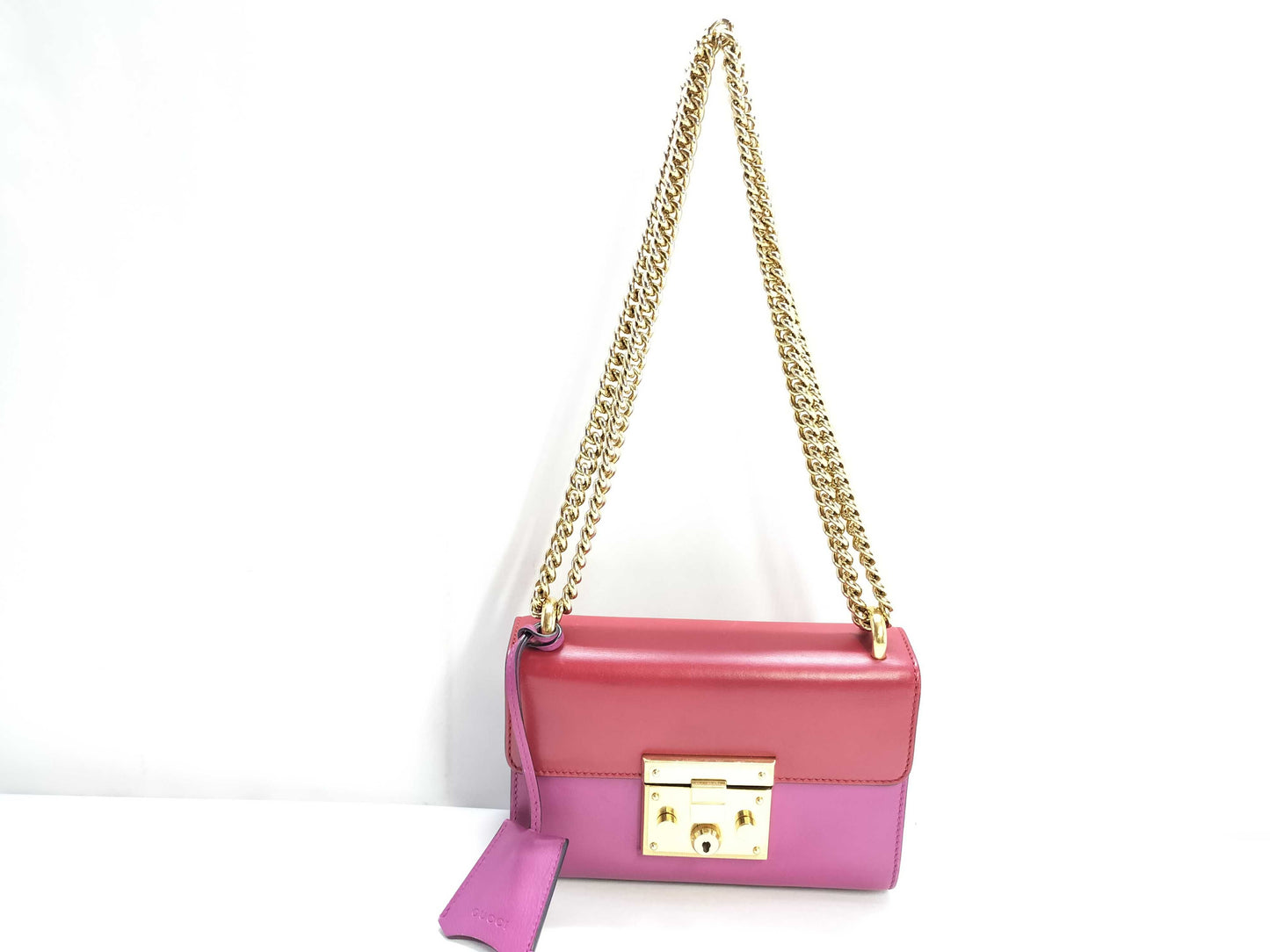 GUCCI Padlock Leather Chain Shoulder Bag