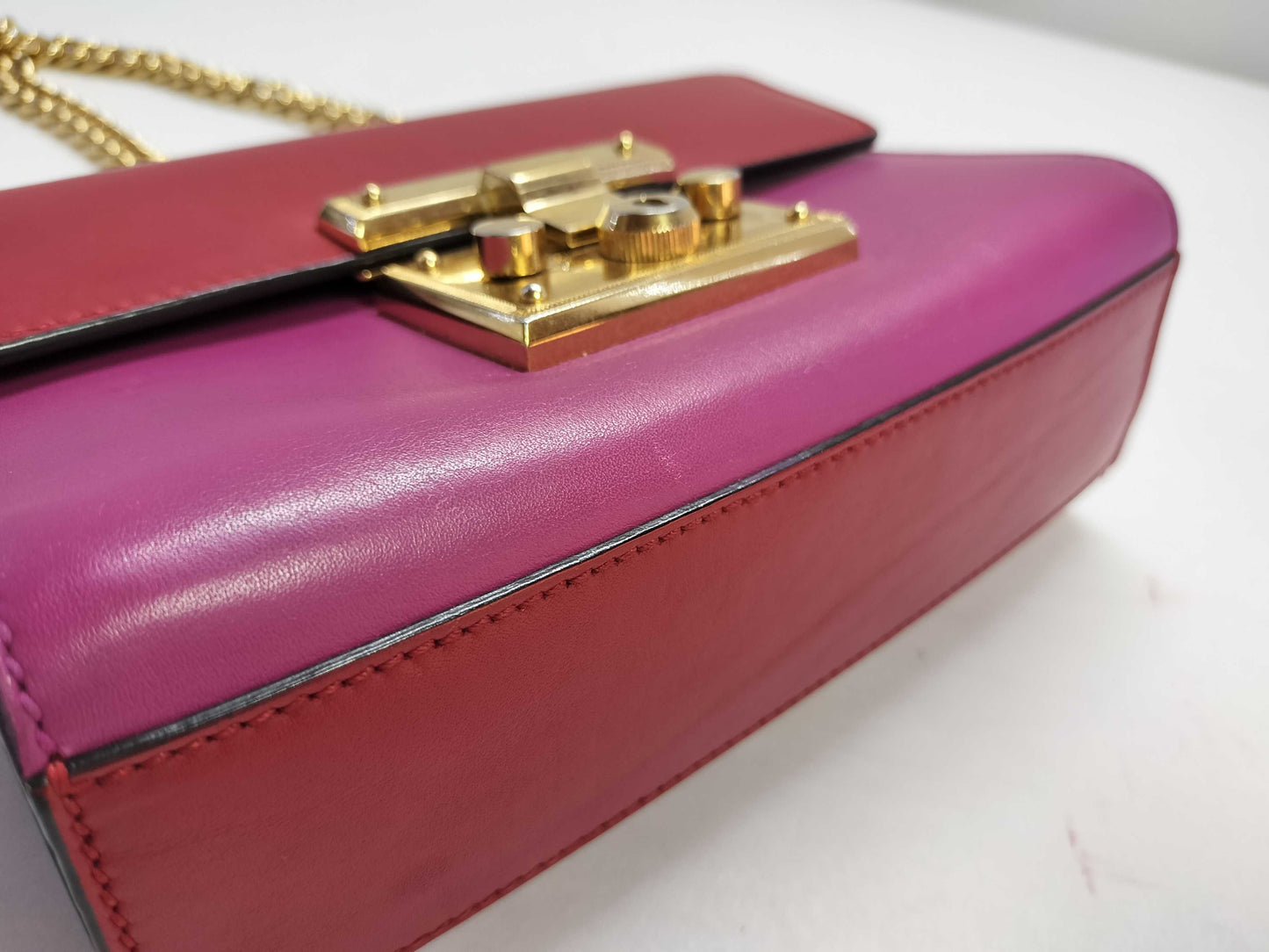 GUCCI Padlock Leather Chain Shoulder Bag