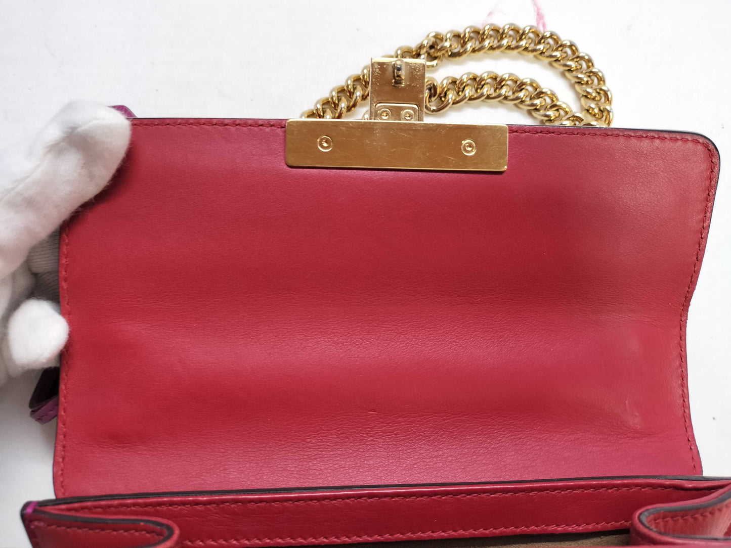 GUCCI Padlock Leather Chain Shoulder Bag