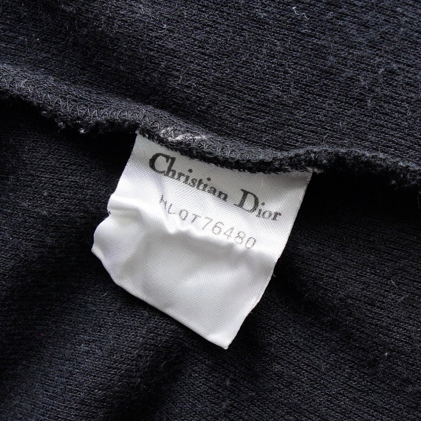 Dior Christian Dior 1990s Vintage CD Logo Embroidered Long Sweatshirt Black Women's Size M Top