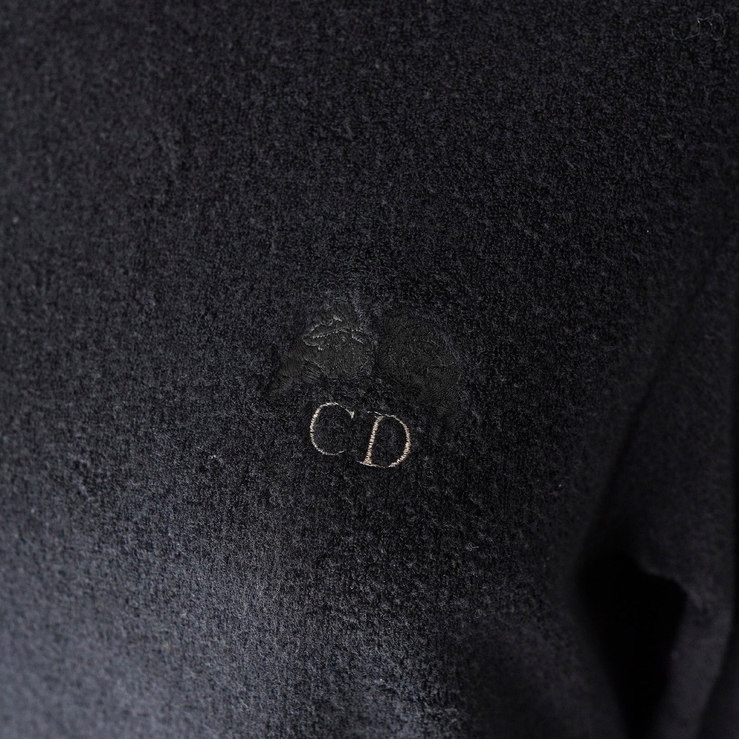 Dior Christian Dior 1990s Vintage CD Logo Embroidered Long Sweatshirt Black Women's Size M Top