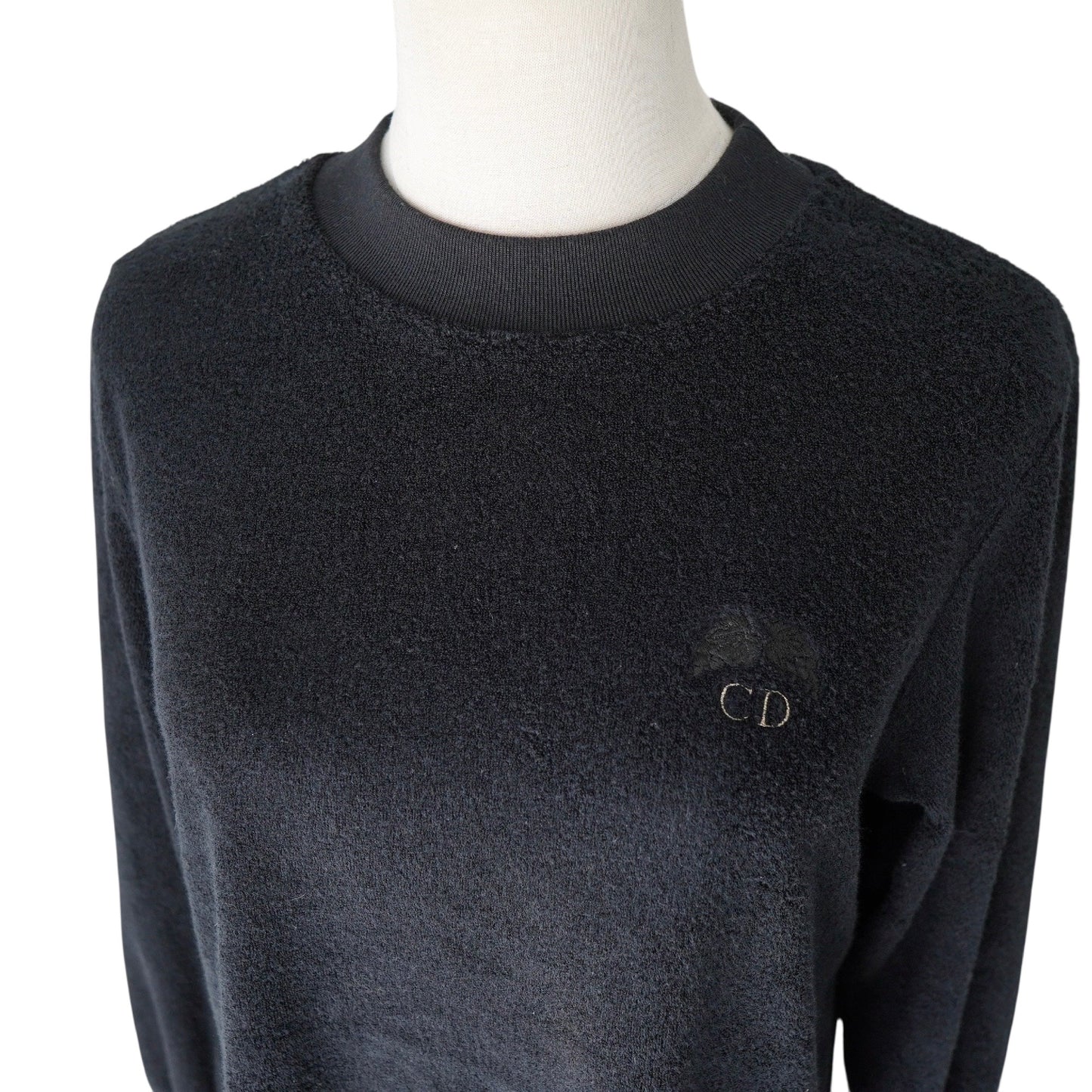 Dior Christian Dior 1990s Vintage CD Logo Embroidered Long Sweatshirt Black Women's Size M Top