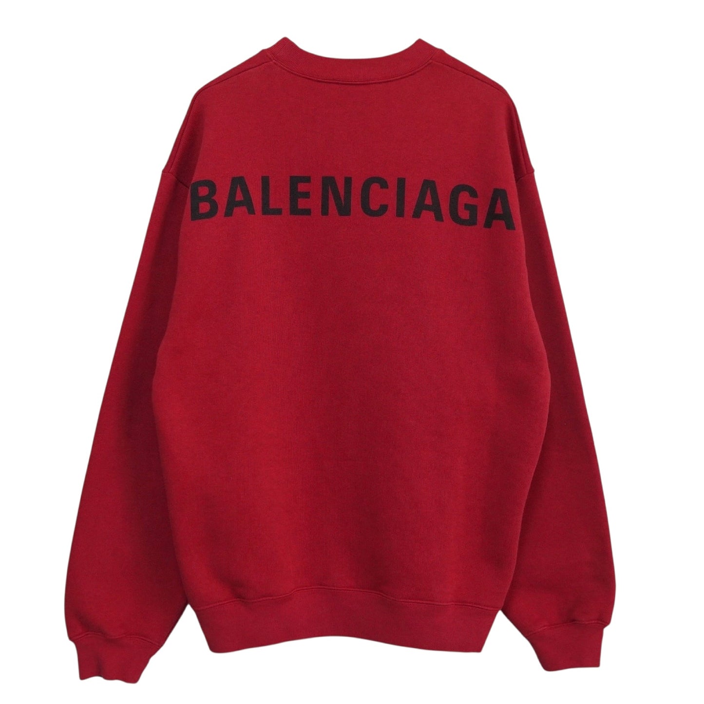 BALENCIAGA Logo Print Sweatshirt Red XS Top