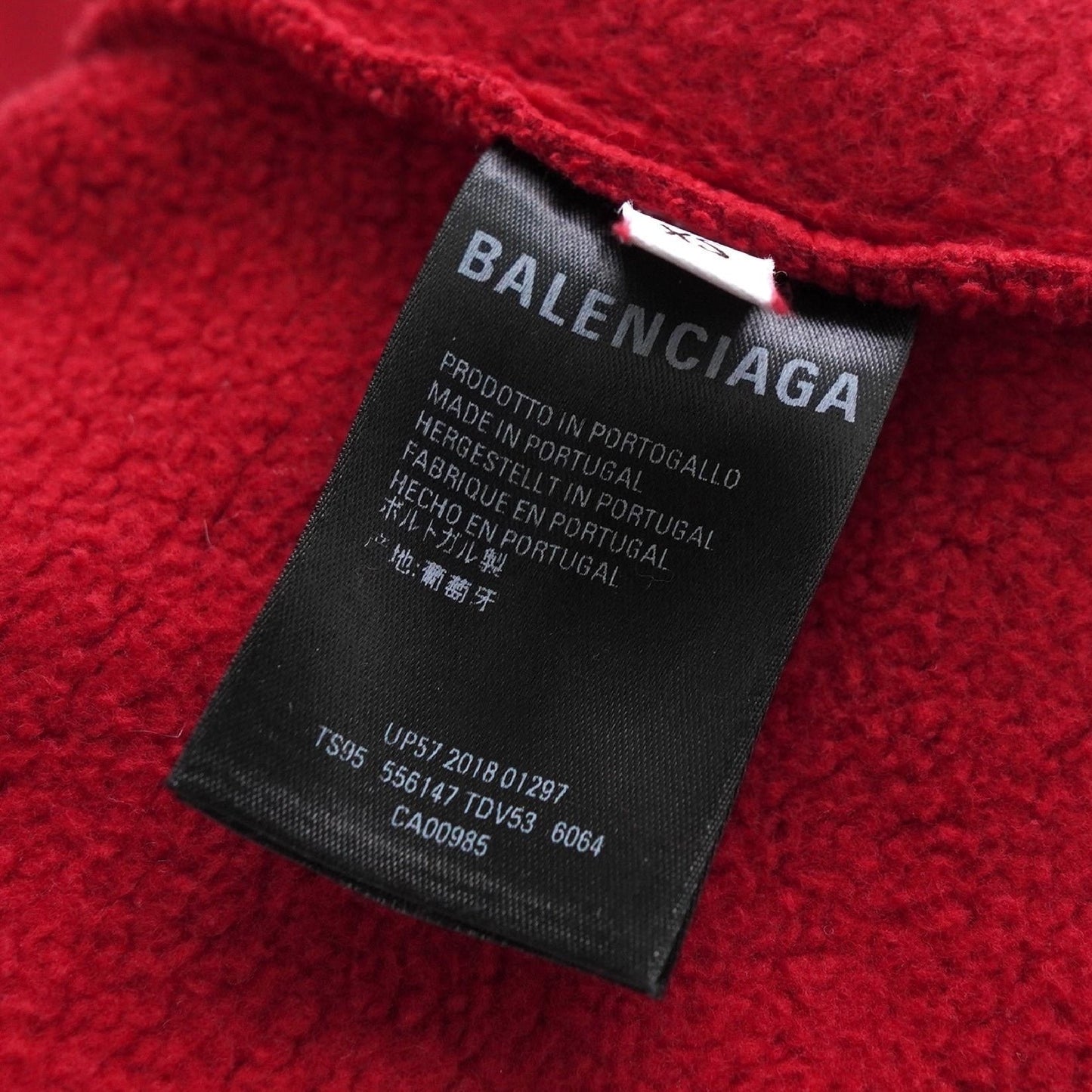 BALENCIAGA Logo Print Sweatshirt Red XS Top