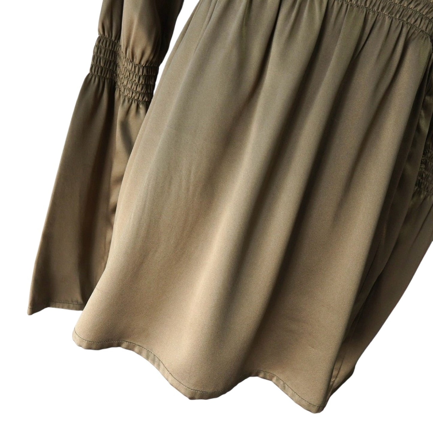 Maison Margiela Tunic with Flared Sleeves, Khaki, Women's, Size 38