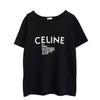 CELINE Classic Logo T-Shirt, Black, Size L