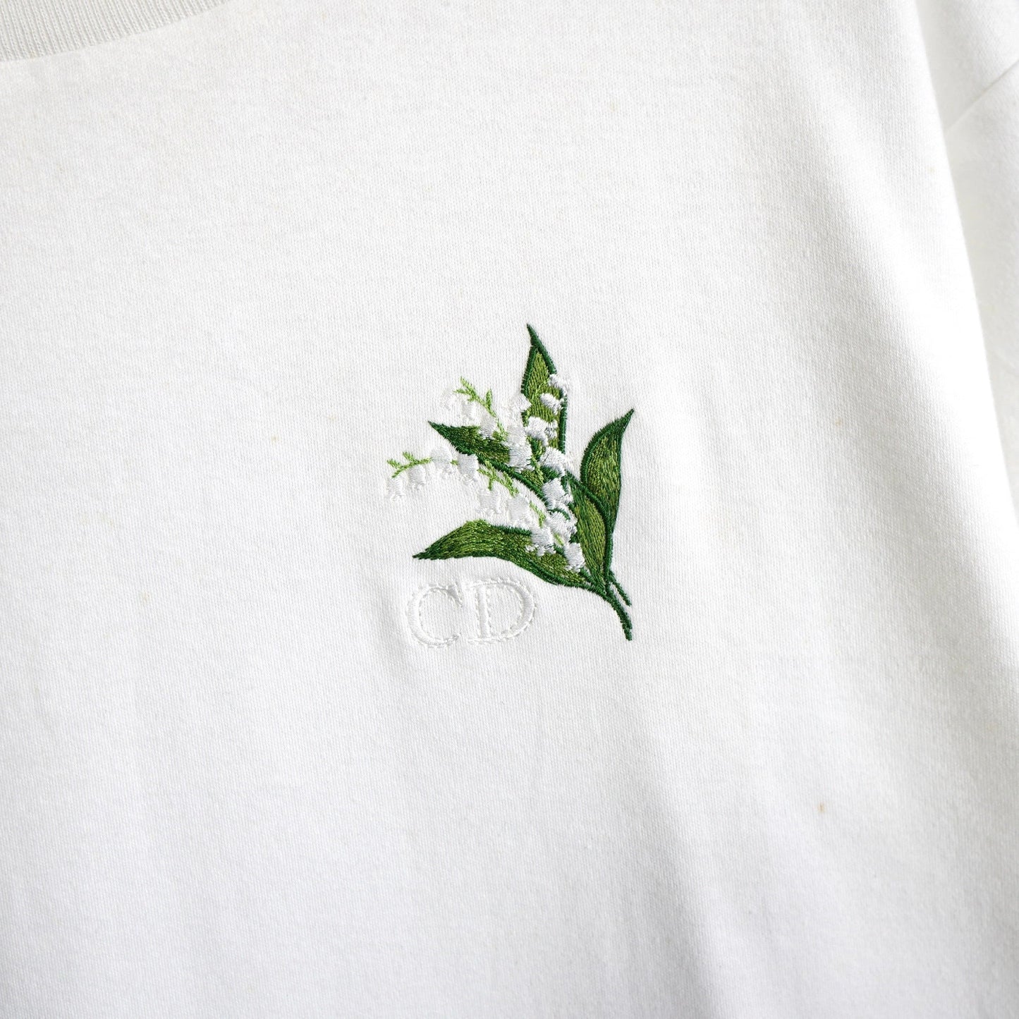Dior Christian Dior Short Sleeve T-Shirt Flower Logo White 1990s T-Shirt