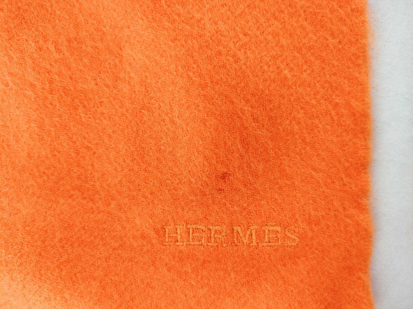 HERMES Cashmere Scarf Orange Other Accessories
