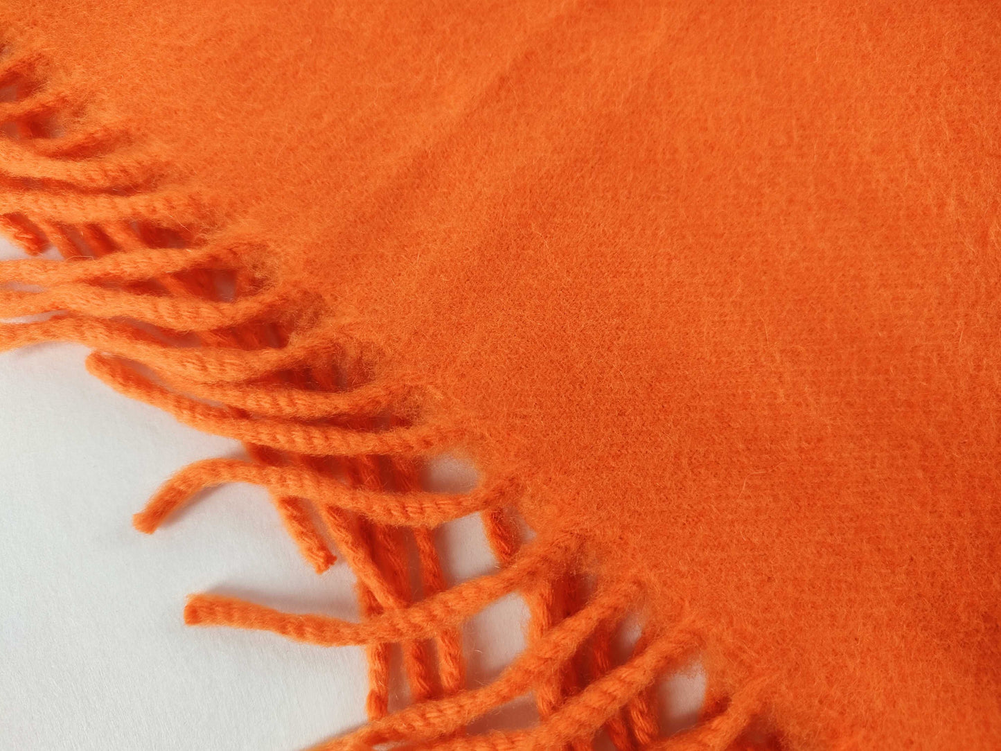 HERMES Cashmere Scarf Orange Other Accessories