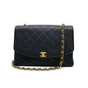 CHANEL Diana Matelasse Turnlock Coco Mark Caviar Leather Chain Shoulder Bag