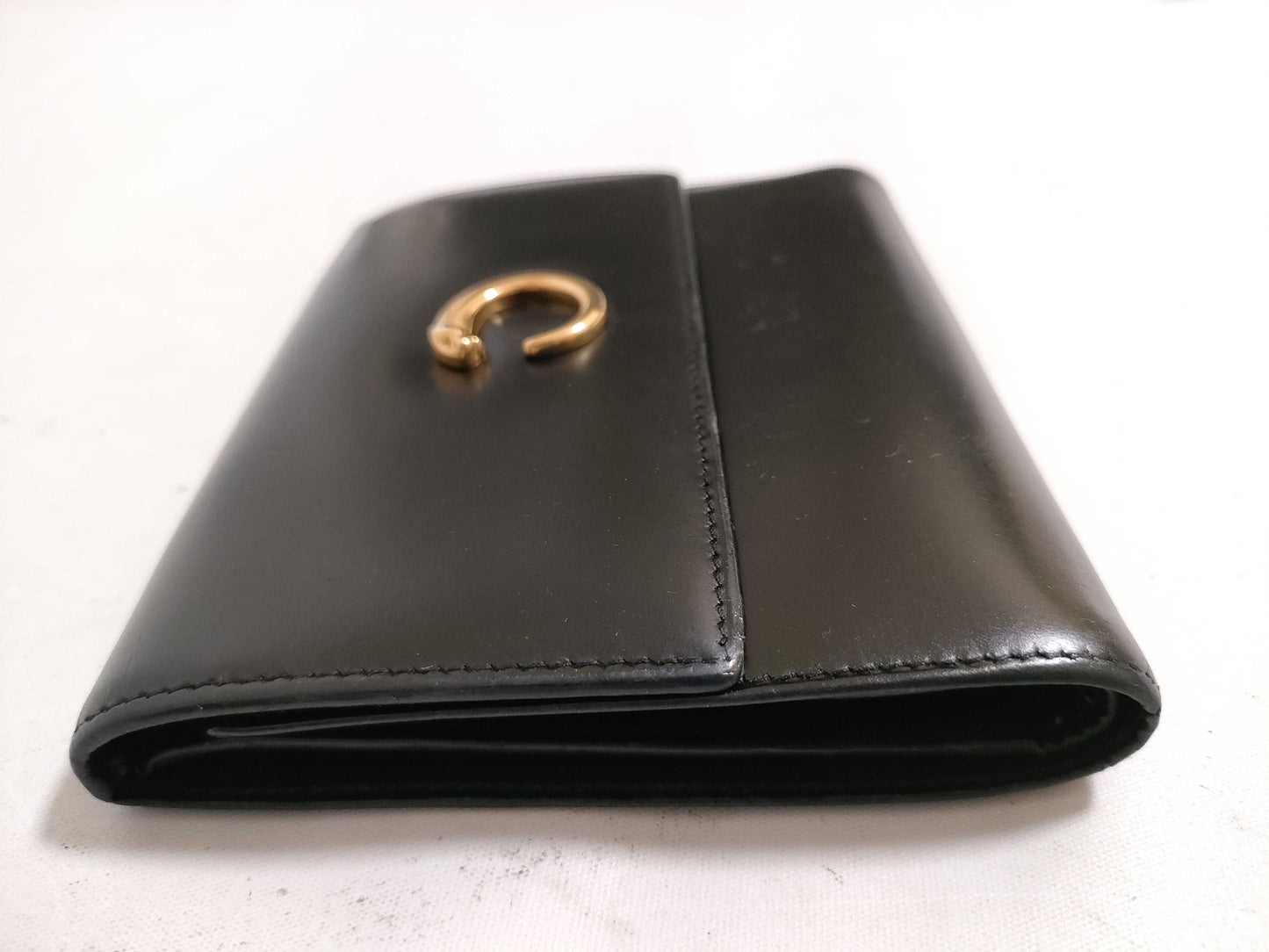 Cartier Panthère Tri-fold Wallet Black x Gold