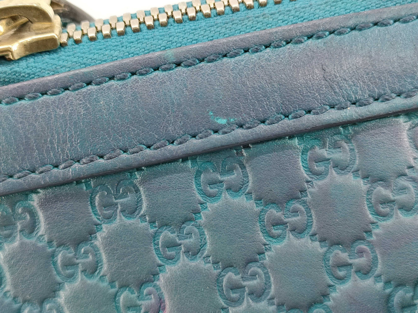 GUCCI Guccissima 449663 Hand Blue Handbag