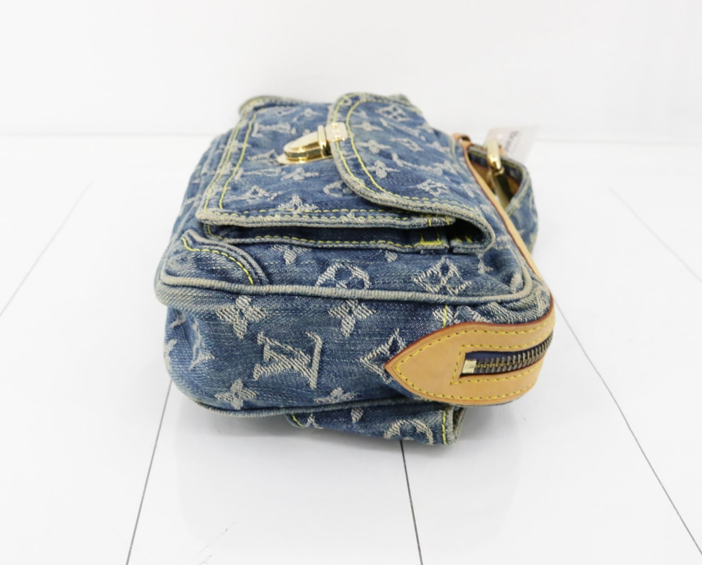 LOUIS VUITTON Monogram Denim Bum Bag Blue M95347 SR1027 Waist Bag