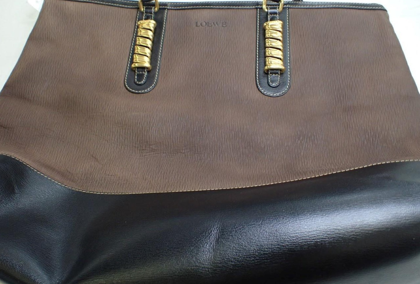 LOEWE Velazquez Brown Black Tote Bag