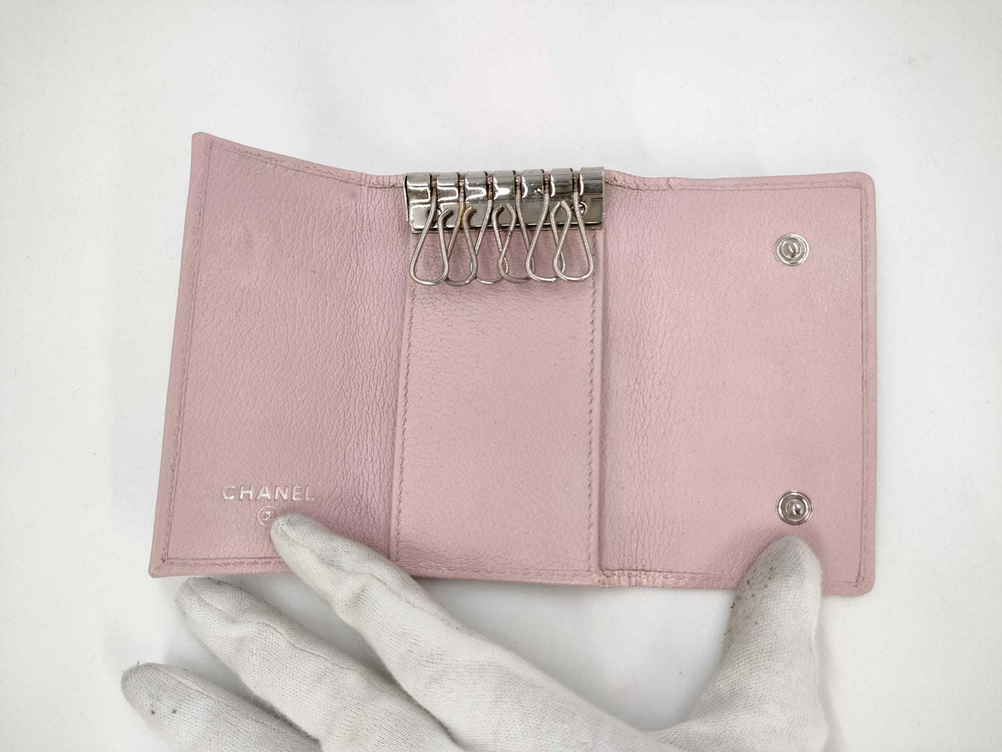 CHANEL Camellia Key Case/Key Holder