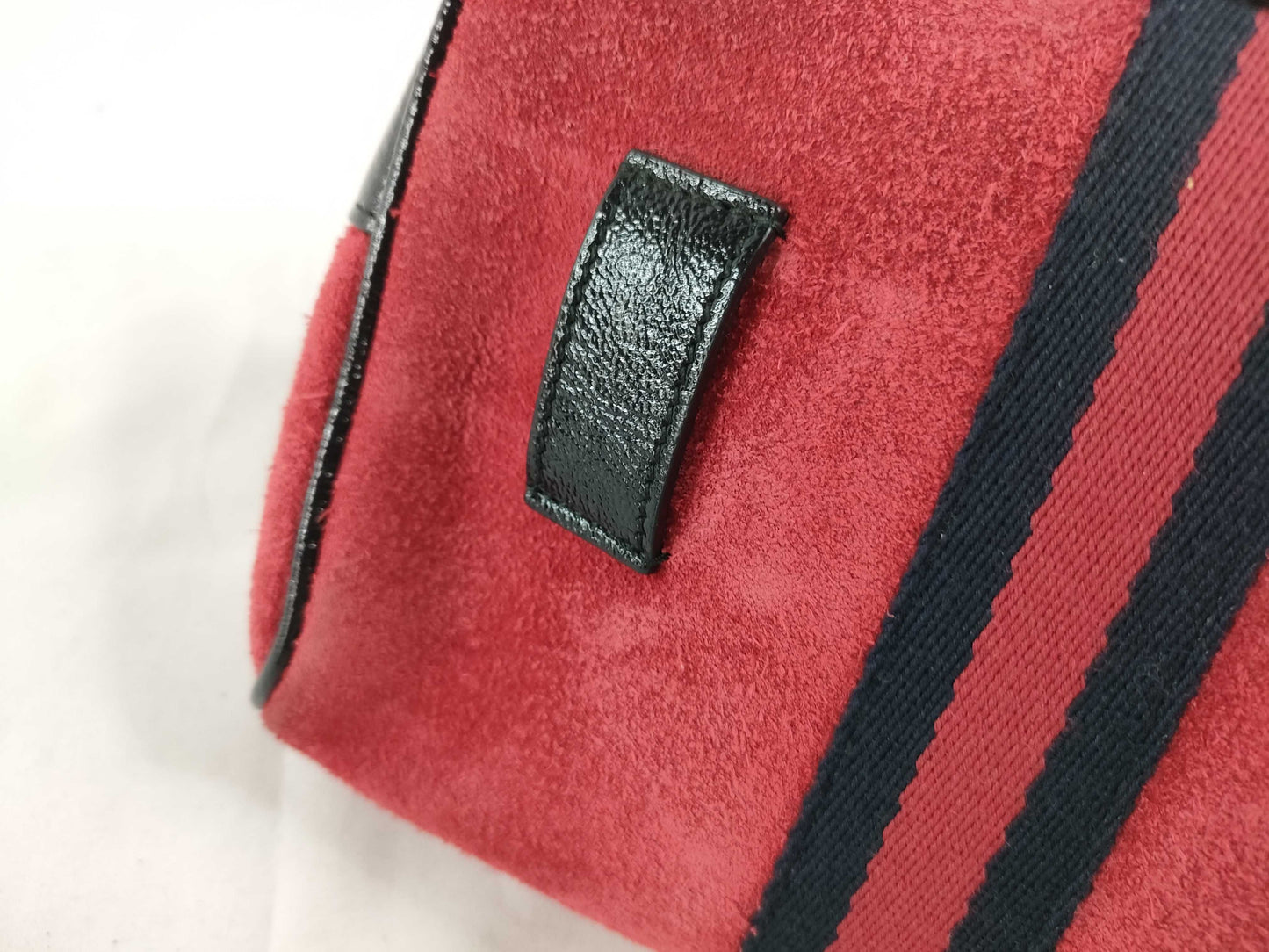 GUCCI Web Ophidia Suede and Patent Leather Waist Bag