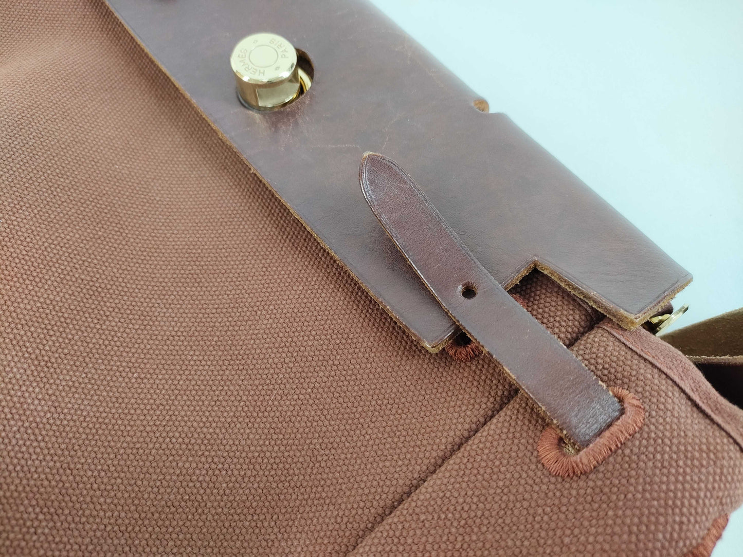 HERMES Air Bag, Hermès Air Bag Ad, PM, E Stamp, Brown, Accessories: Spare Bag, Handbag