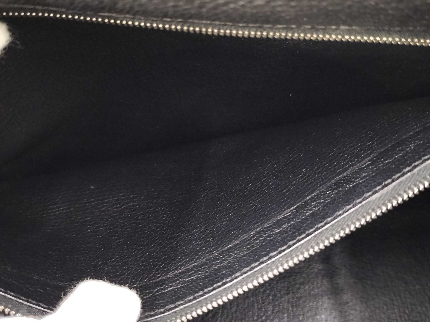 HERMES HERMES BAG KELLY 32 SQUARE M STAMP BLACK TOGO PHW Handbag