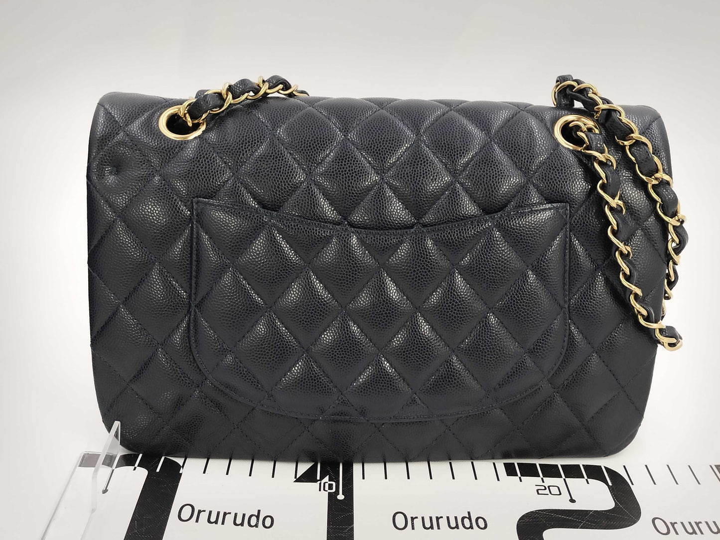 CHANEL CHANEL BAG MATELASSE CAVIAR SKIN 25CM MICROCHIP NAVY CHAIN SHOULDER KJAU397E Shoulder Bag