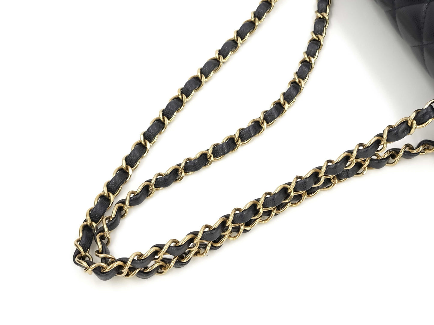 CHANEL CHANEL BAG MATELASSE CAVIAR SKIN 25CM MICROCHIP NAVY CHAIN SHOULDER KJAU397E Shoulder Bag