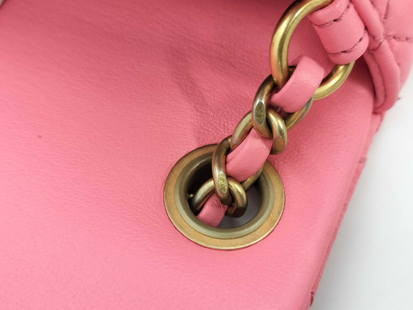CHANEL CHANEL BAG MATELASSE LAMBSKIN PINK CRUSH MINI RECTANGULAR A37586 MICROCHIP CHAIN GHW AUUNK8TG Shoulder Bag
