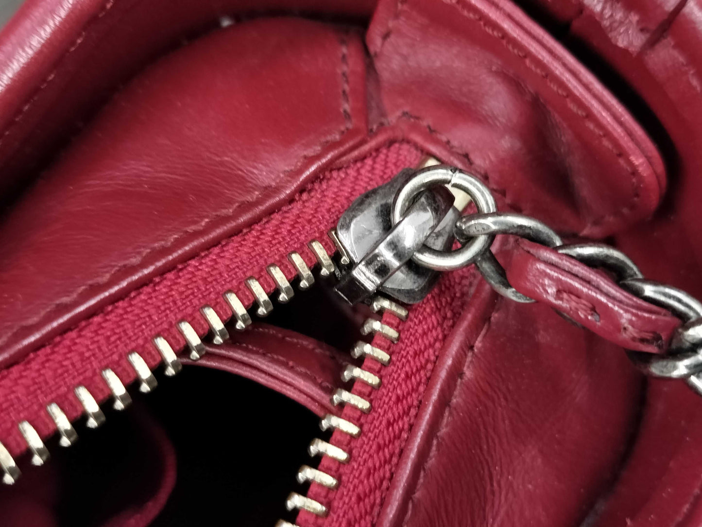 CHANEL CHANEL BAG GABRIELLE NO. 24 MAROON WOOL W CARD CHAIN STRAP 2-WAY 24872334 Shoulder Bag