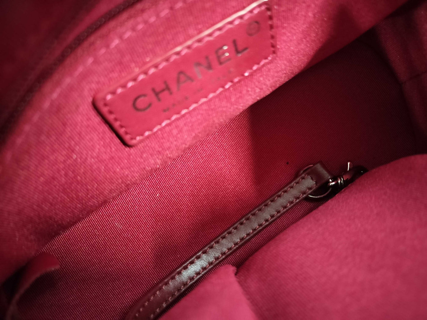 CHANEL CHANEL BAG GABRIELLE NO. 24 MAROON WOOL W CARD CHAIN STRAP 2-WAY 24872334 Shoulder Bag