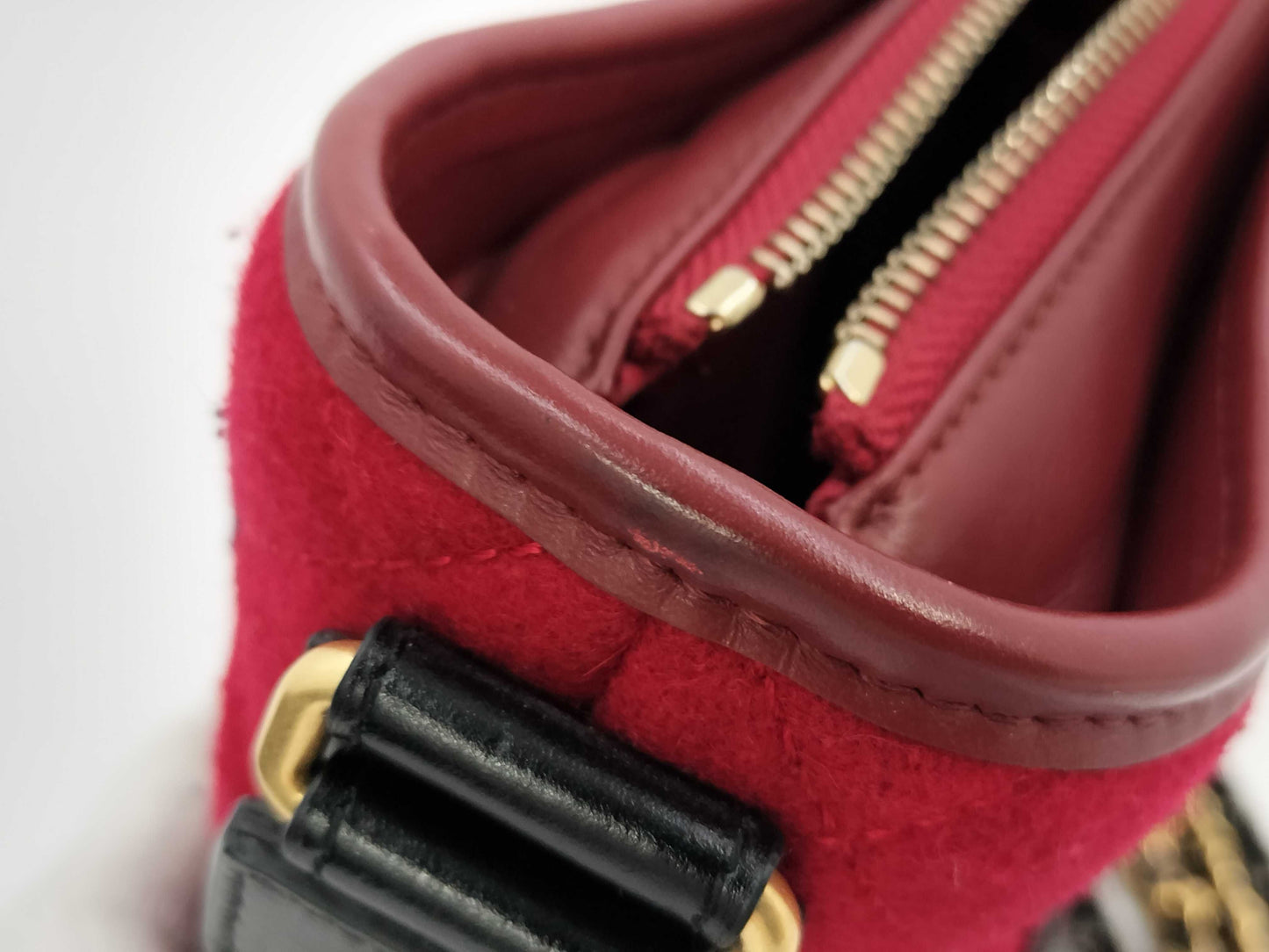 CHANEL CHANEL BAG GABRIELLE NO. 24 MAROON WOOL W CARD CHAIN STRAP 2-WAY 24872334 Shoulder Bag